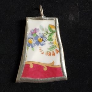 Pendant - Handmade from Broken China